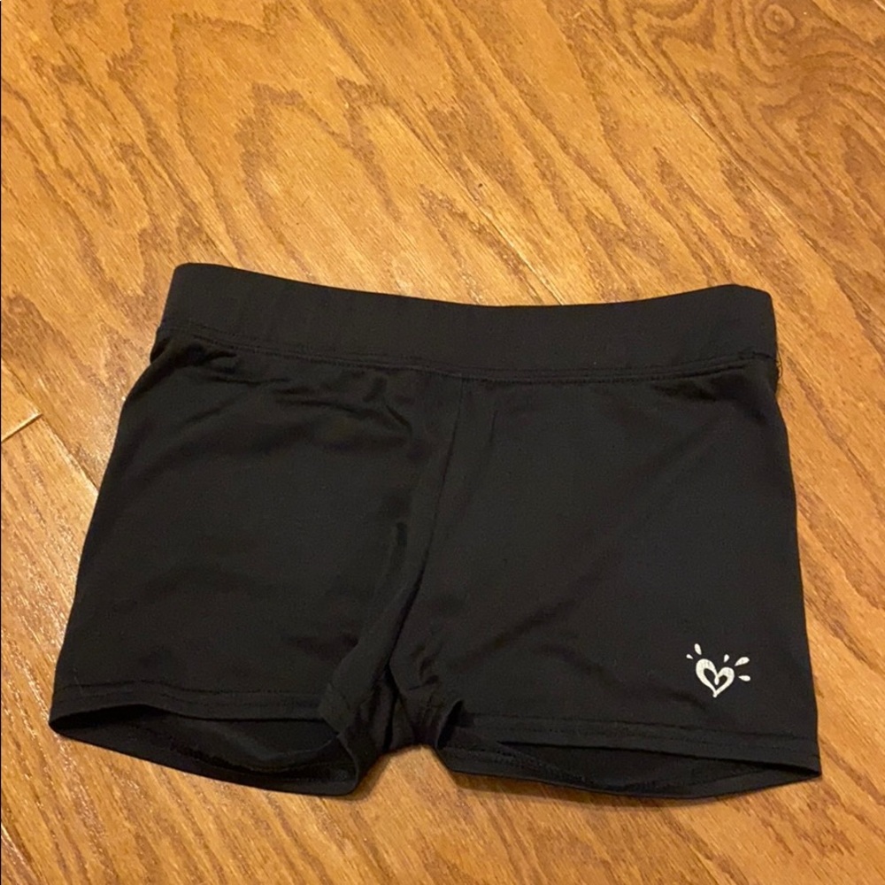 Black shorts.